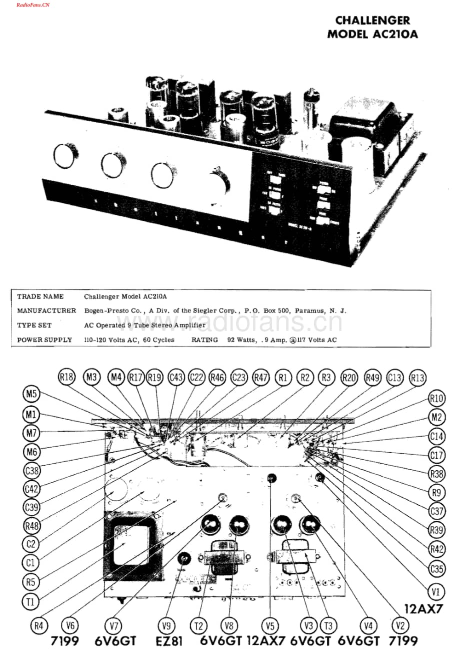 Bogen-AC210A-int-sm维修电路图 手册.pdf_第1页