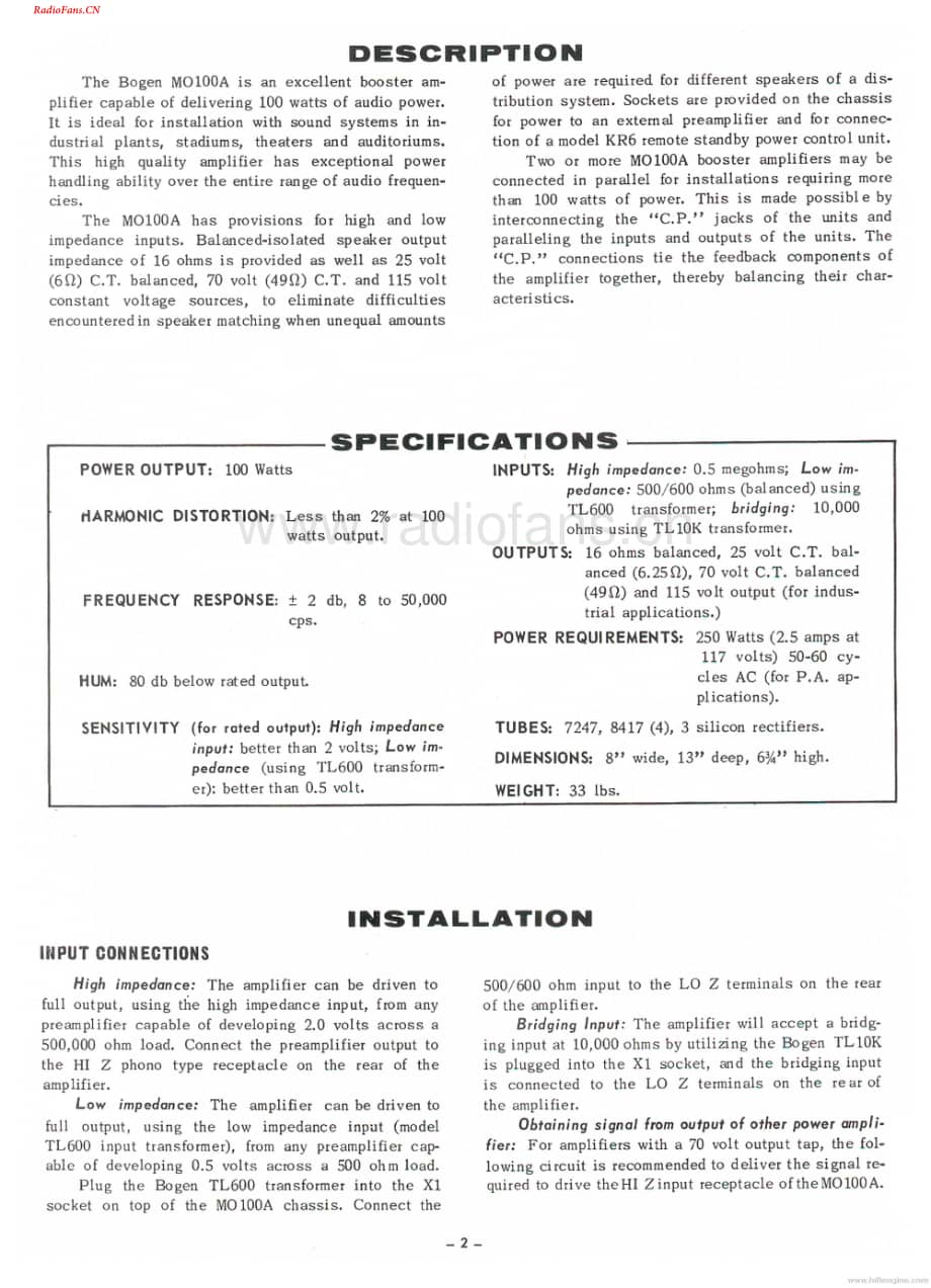 Bogen-MO100A-pa-sm维修电路图 手册.pdf_第2页