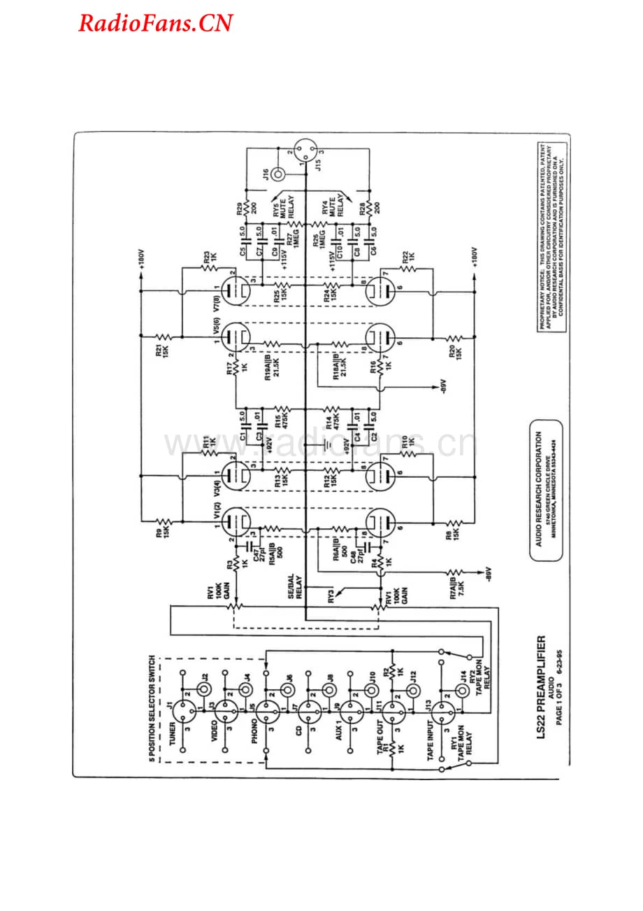 AudioResearch-LS22-pre-sch维修电路图 手册.pdf_第1页