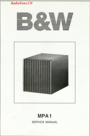 B&W-MPA1-pwr-sm维修电路图 手册.pdf