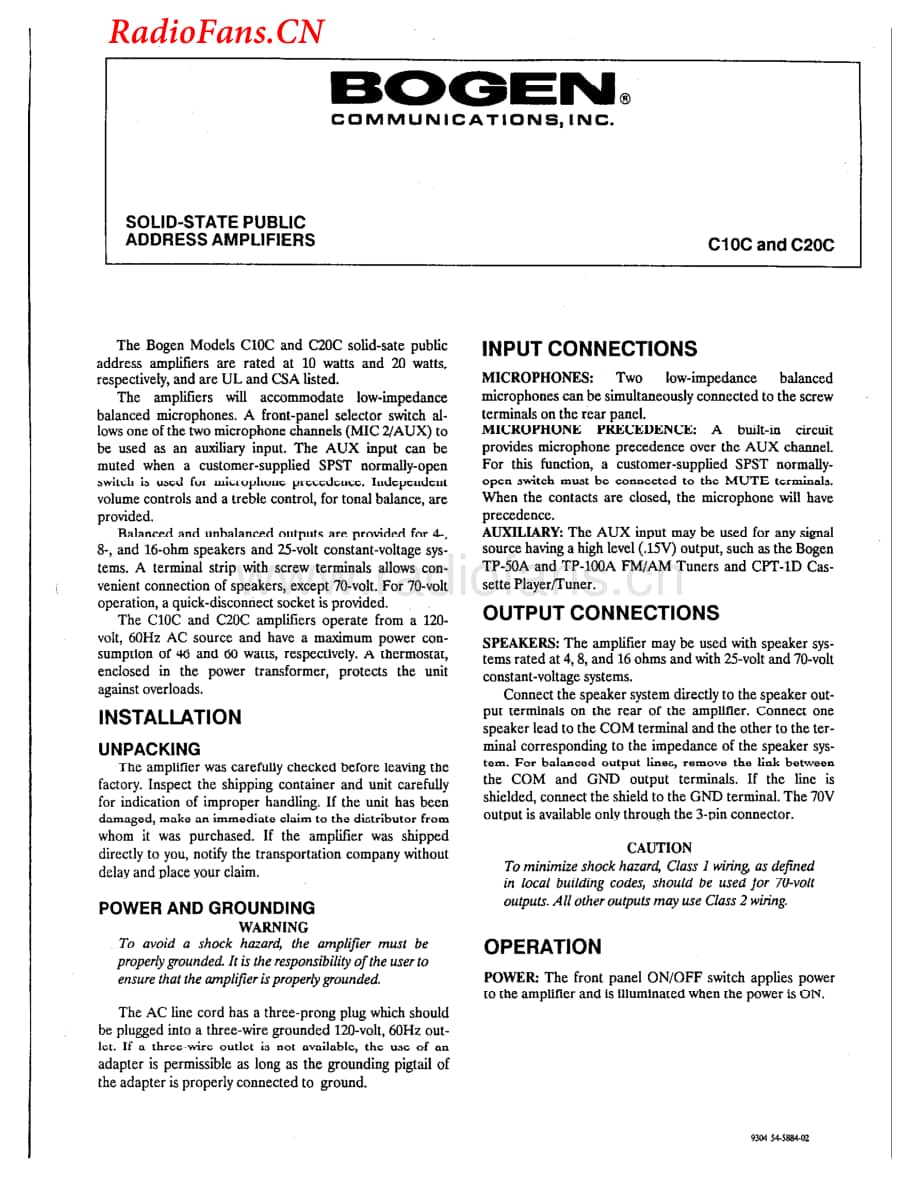 Bogen-C20C-pwr-sm维修电路图 手册.pdf_第1页