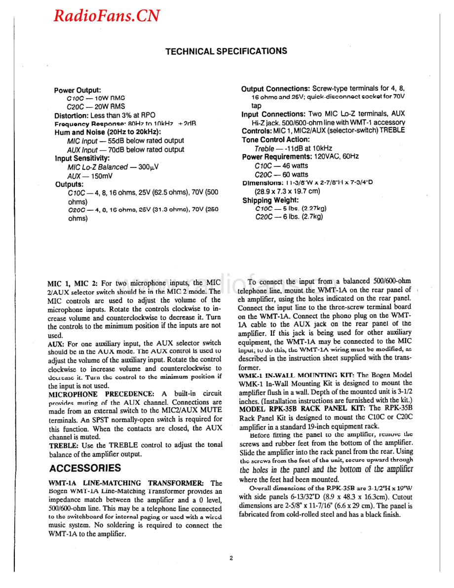 Bogen-C20C-pwr-sm维修电路图 手册.pdf_第2页
