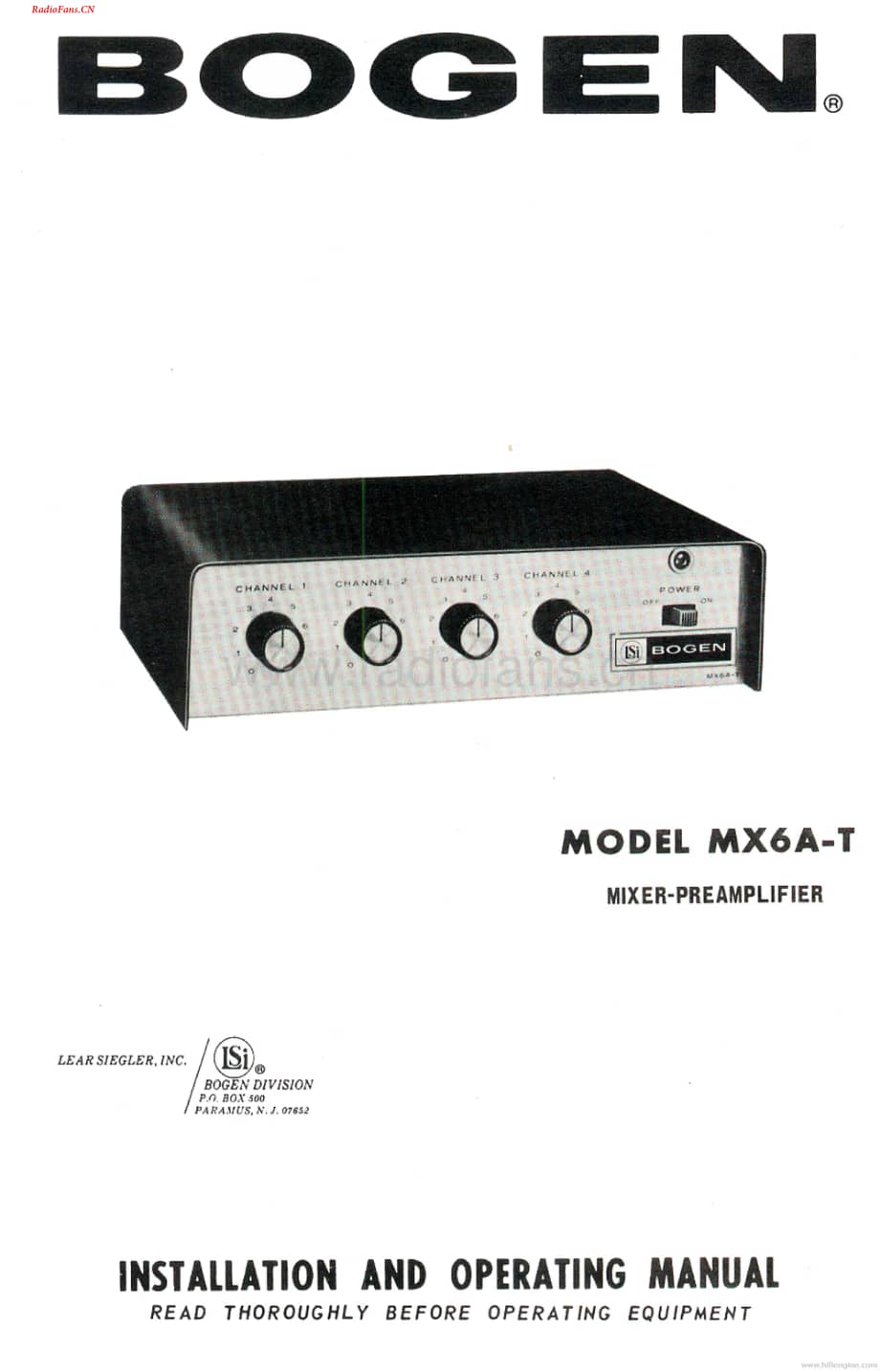 Bogen-MX6AT-pre-sm维修电路图 手册.pdf_第1页