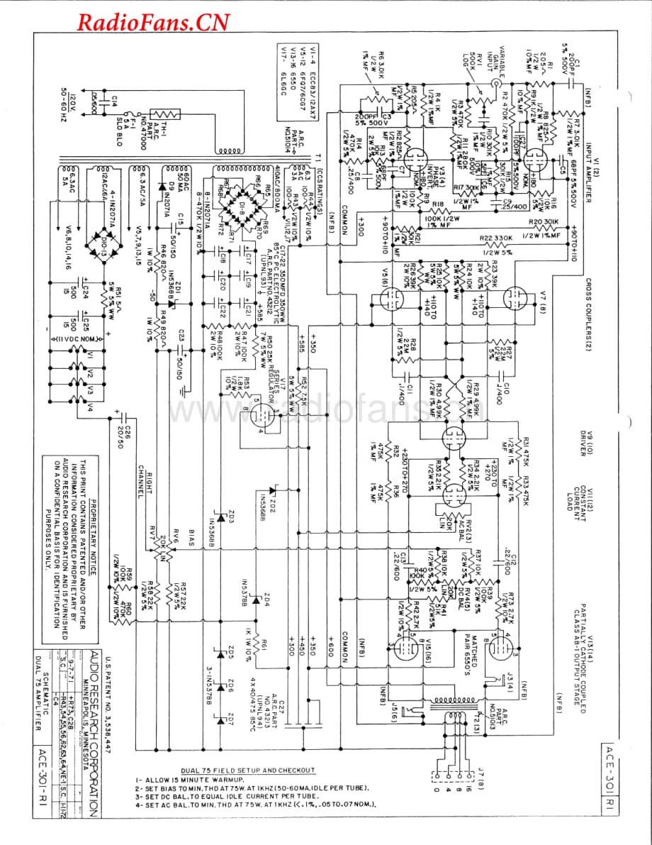 AudioResearch-D75-pwr-sch维修电路图 手册.pdf_第2页