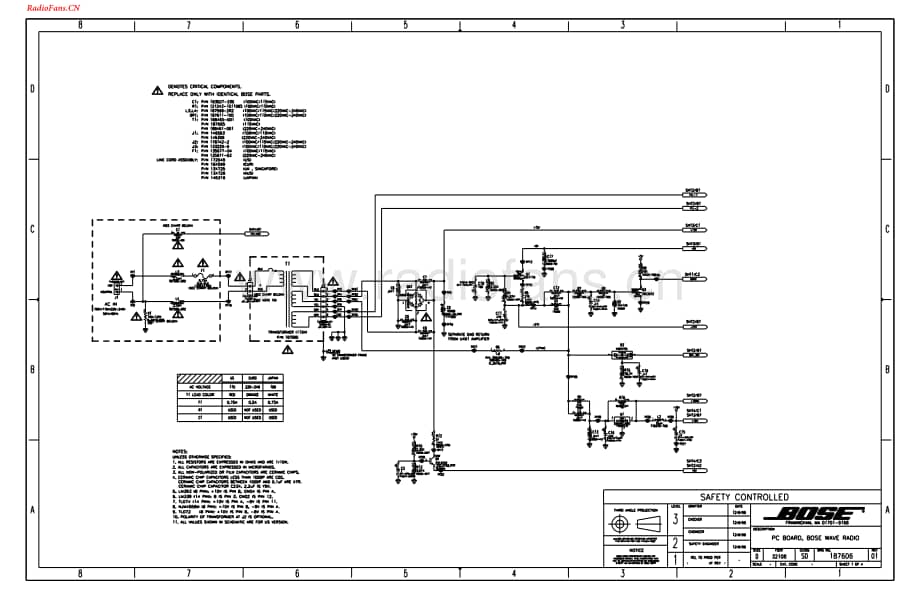Bose-Wave1996-sch维修电路图 手册.pdf_第1页