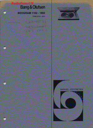 B&O-Beogram1902-type-571x维修电路图 手册.pdf