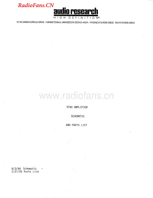 AudioResearch-VT60-pwr-sch维修电路图 手册.pdf