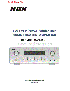 BBK-AV220T-avr-sm维修电路图 手册.pdf