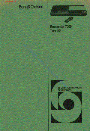 B&O-Beocenter7000-type-1801维修电路图 手册.pdf