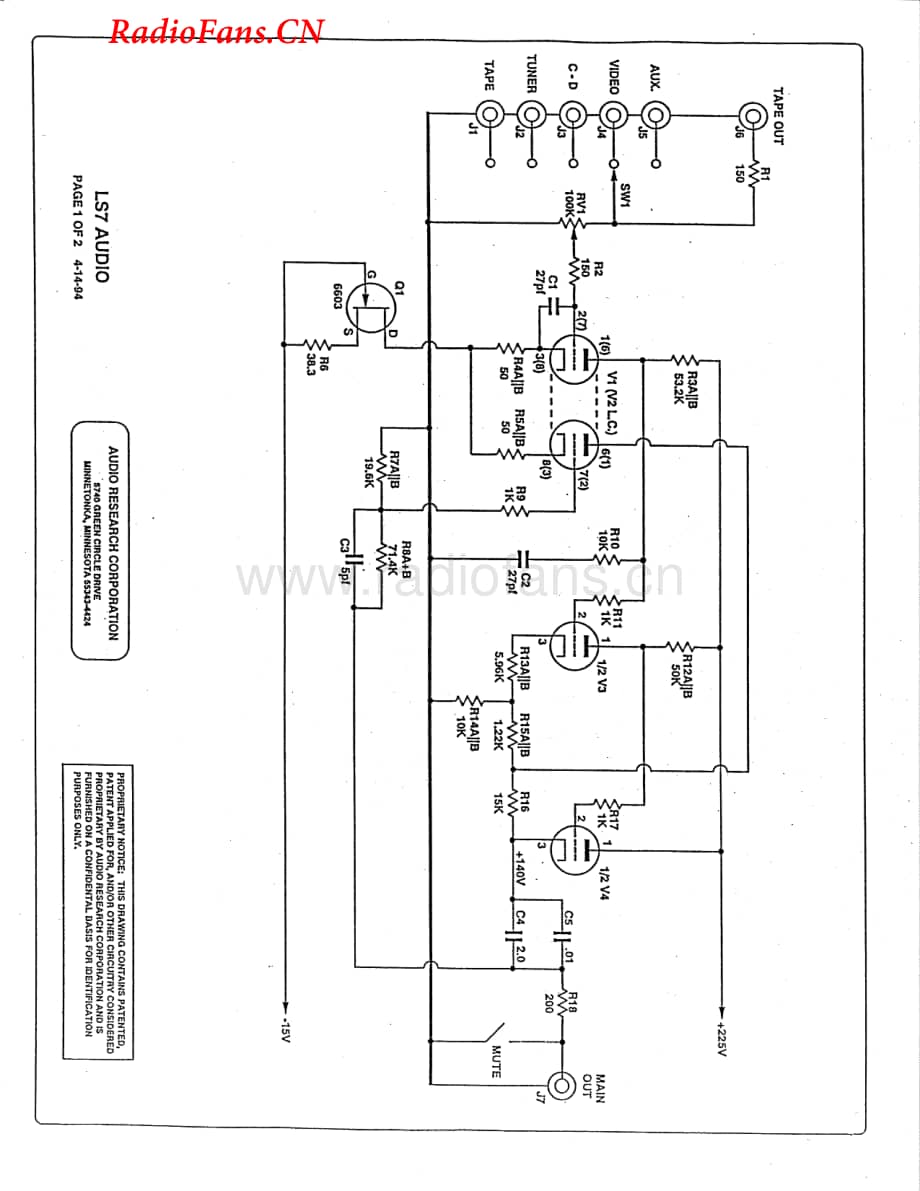 AudioResearch-LS7-pre-sch维修电路图 手册.pdf_第2页