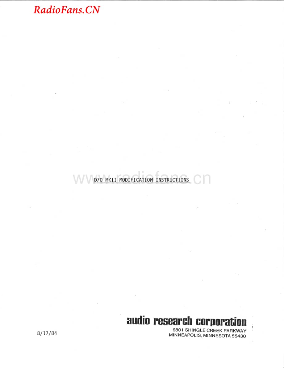 AudioResearch-D70ll-pwr-mod维修电路图 手册.pdf_第1页