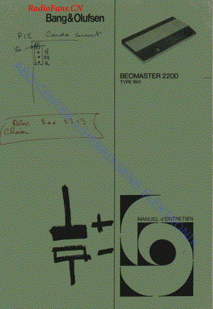 B&O-Beomaster2200-type-1601维修电路图 手册.pdf