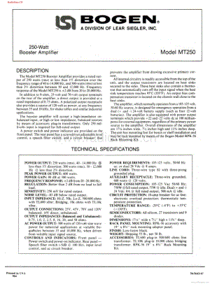 Bogen-MT250-pa-sm维修电路图 手册.pdf