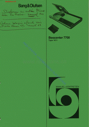 B&O-Beocenter7700-type-1811维修电路图 手册.pdf