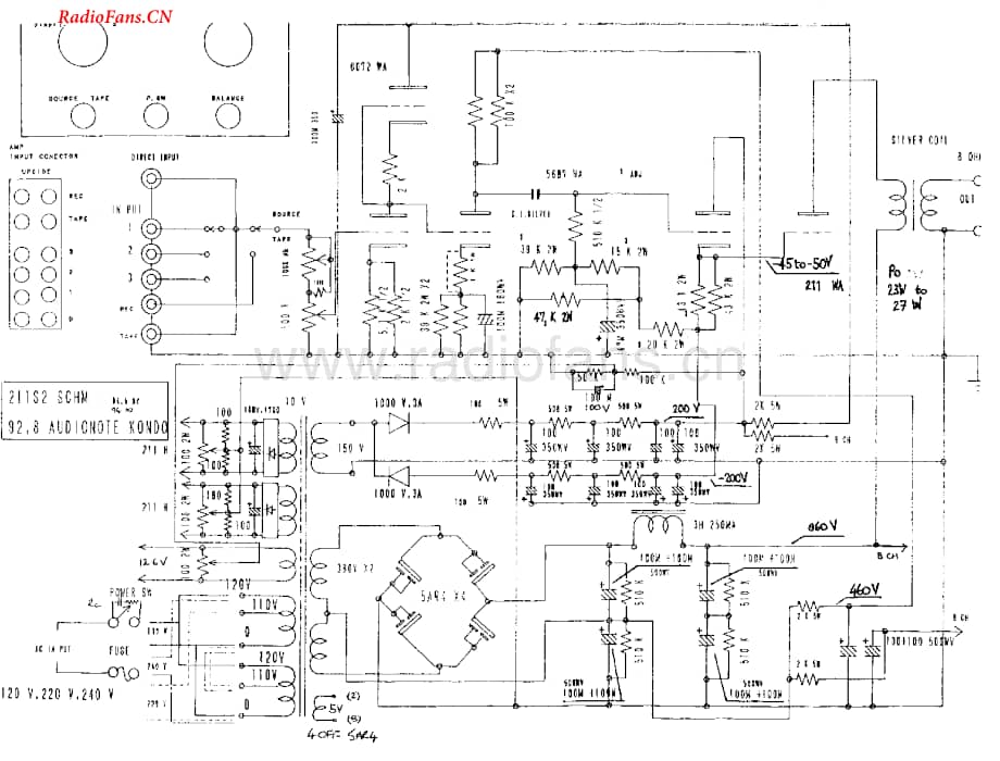 AudioNote-211S2Ongaku-pwr-sch维修电路图 手册.pdf_第1页