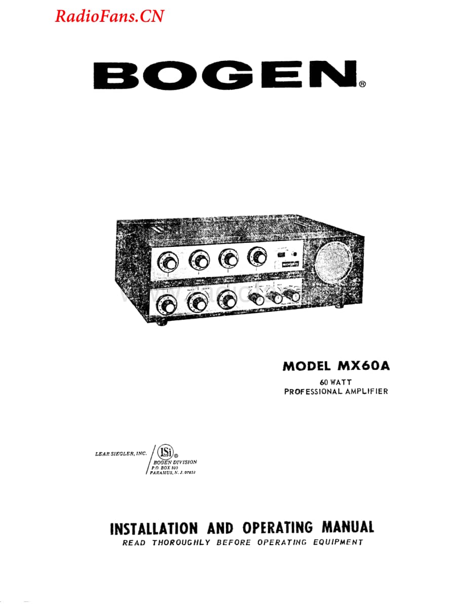 Bogen-MX60A-pwr-sm维修电路图 手册.pdf_第1页