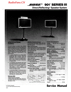 Bose-901III-spk-sm维修电路图 手册.pdf