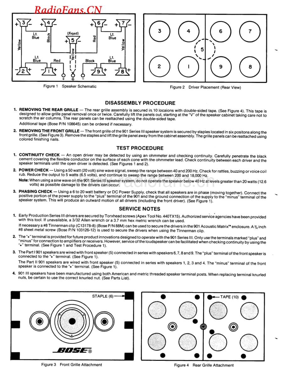 Bose-901III-spk-sm维修电路图 手册.pdf_第2页
