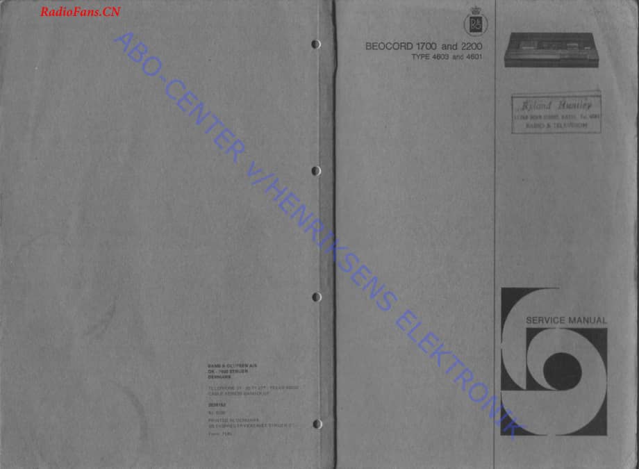 B&O-Beocord1700-type-460x维修电路图 手册.pdf_第1页
