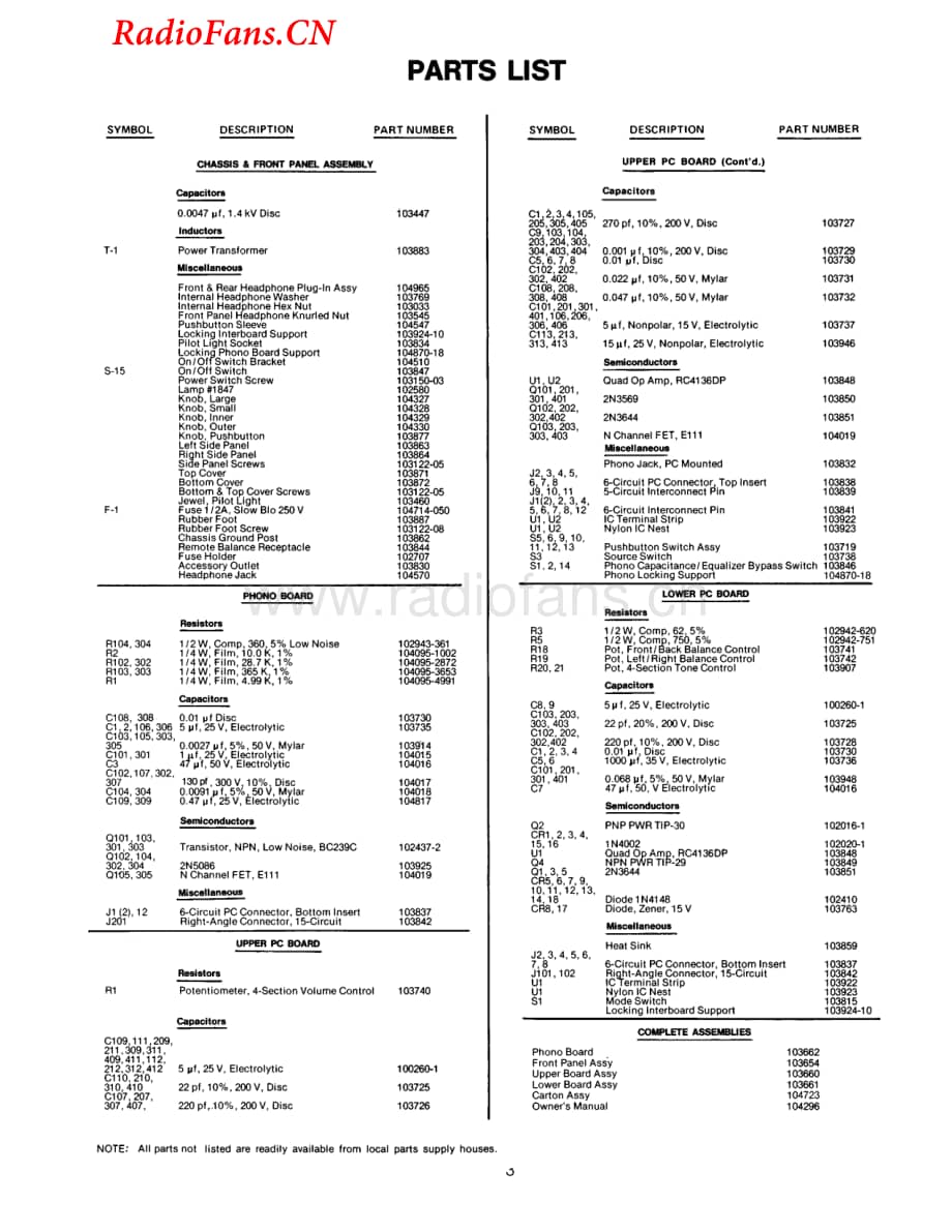 Bose-4401-pre-sm维修电路图 手册.pdf_第3页