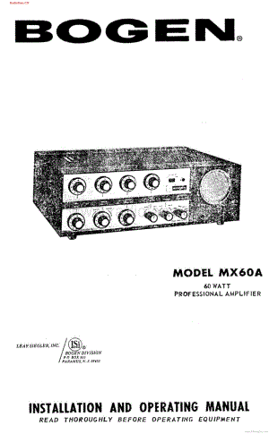 Bogen-MX6A-pa-sm维修电路图 手册.pdf