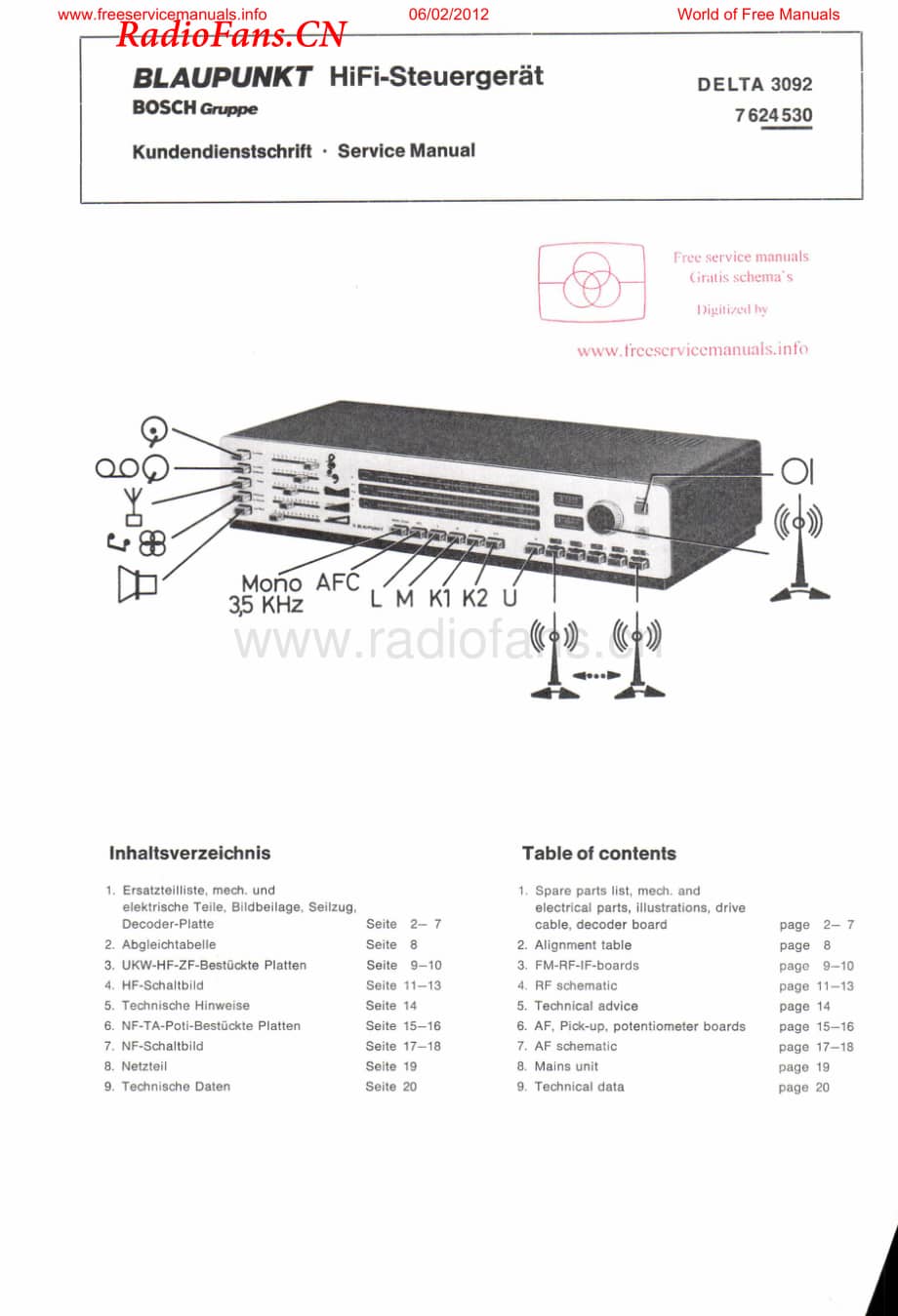 Blaupunkt-Delta3092-rec-sm维修电路图 手册.pdf_第1页