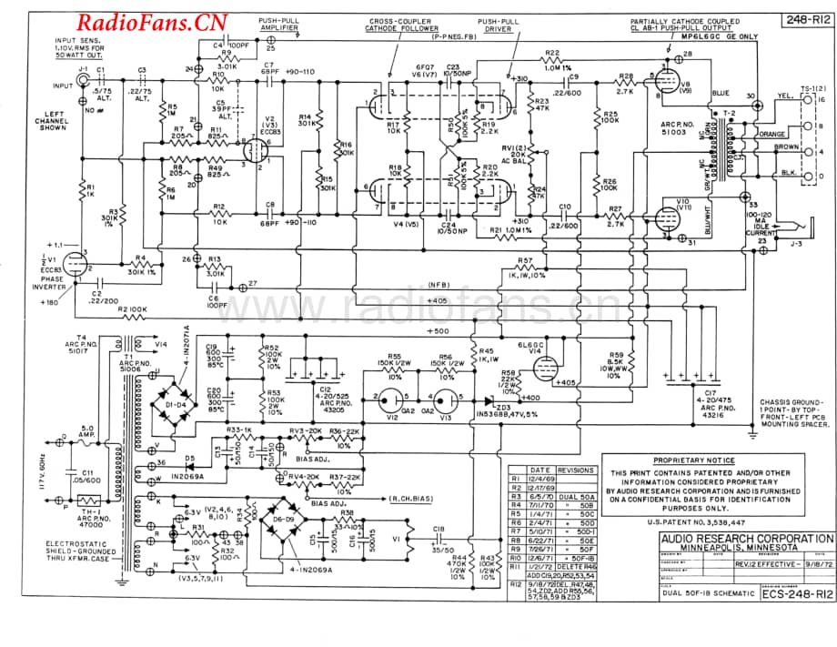 AudioResearch-D50-pwr-sch维修电路图 手册.pdf_第1页