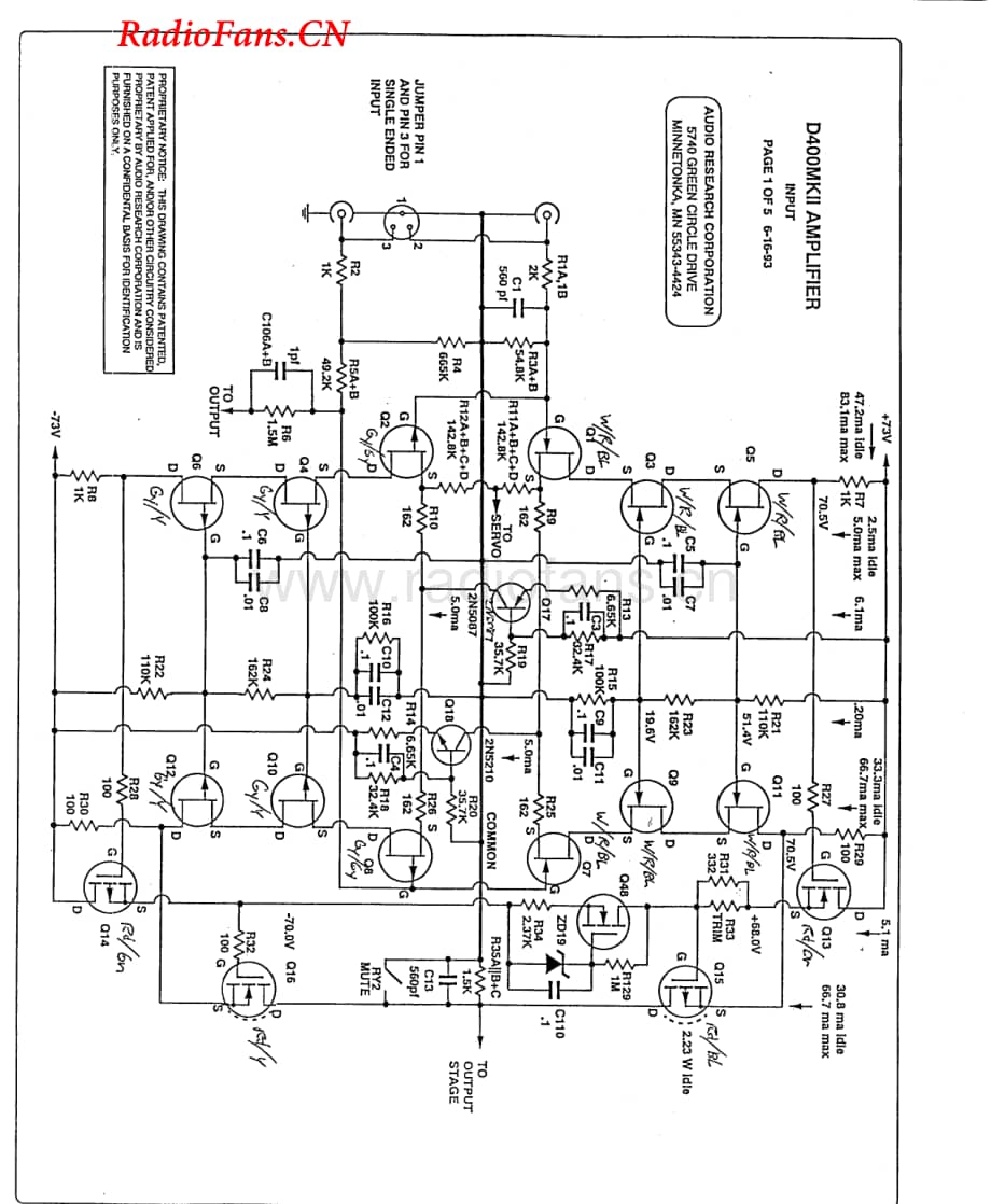 AudioResearch-D400ll-pwr-sch维修电路图 手册.pdf_第1页