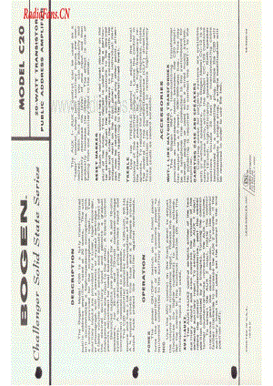 Bogen-C20-int-sm维修电路图 手册.pdf