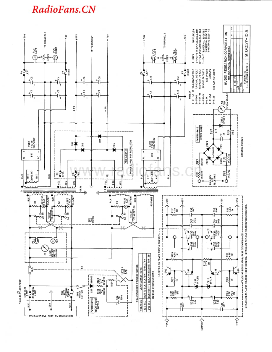 AudioResearch-D110B-pwr-sch维修电路图 手册.pdf_第3页