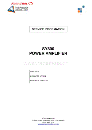 AustralianMonitor-SY800-pwr-sm维修电路图 手册.pdf