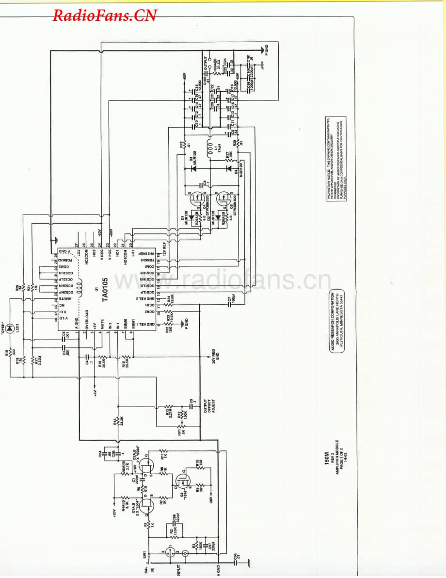 AudioResearch-150Mii-pwr-sch维修电路图 手册.pdf_第2页