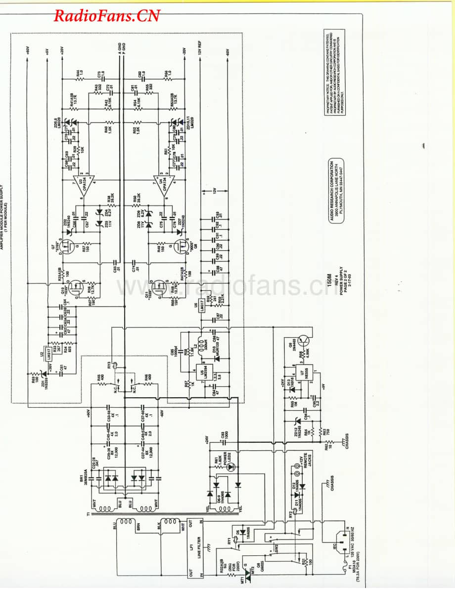 AudioResearch-150Mii-pwr-sch维修电路图 手册.pdf_第3页