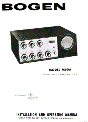 Bogen-M60A-pa-sm维修电路图 手册.pdf