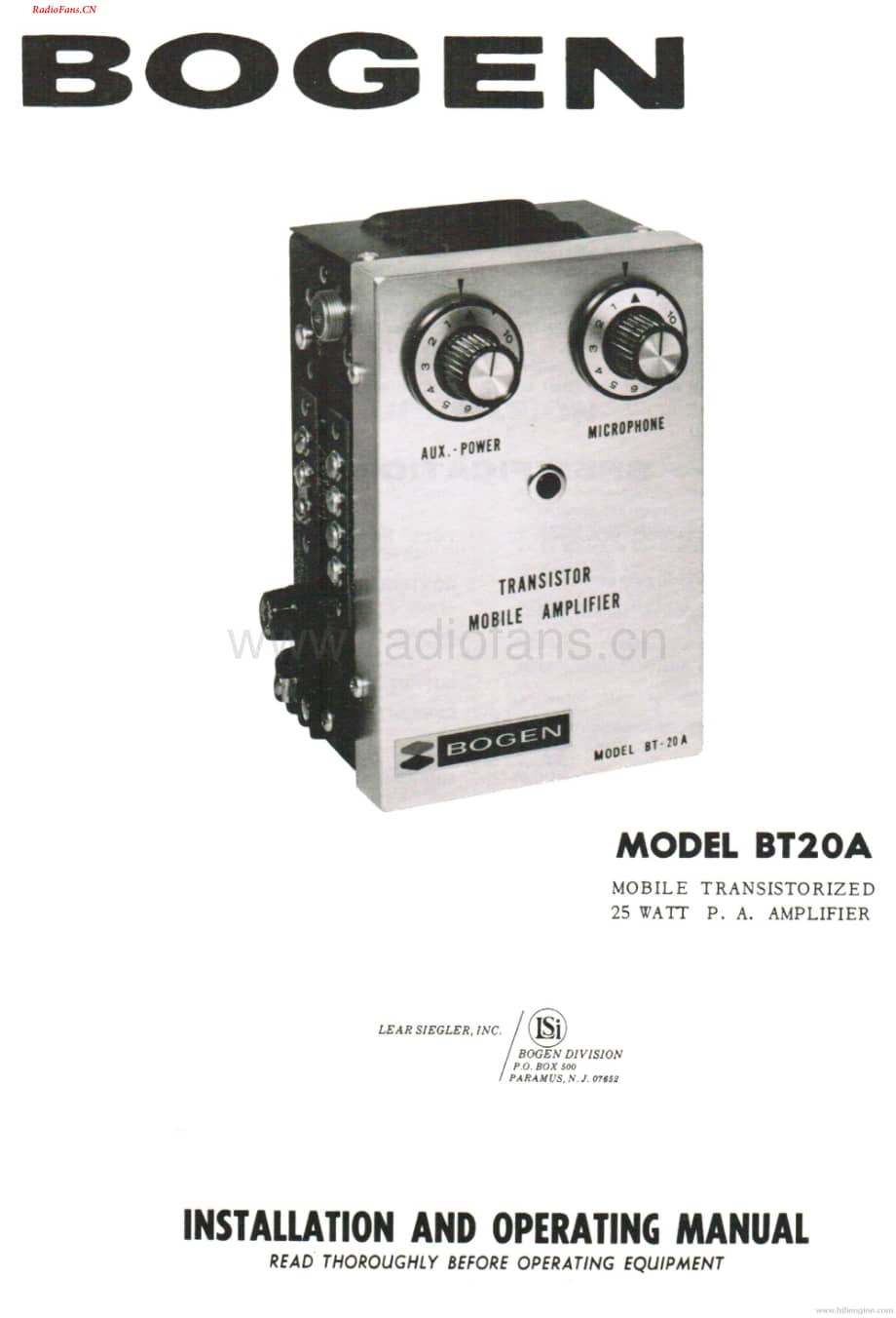 Bogen-BT20A-pa-sm维修电路图 手册.pdf_第1页