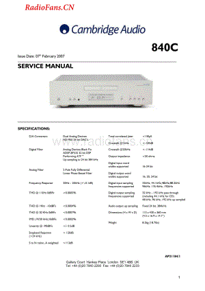 Cambridge-840C-cd-sm维修电路图 手册.pdf