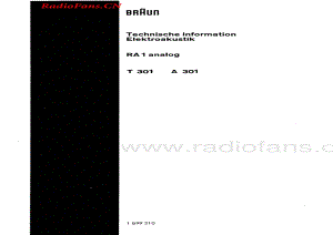 Braun-A301-rec-sm维修电路图 手册.pdf