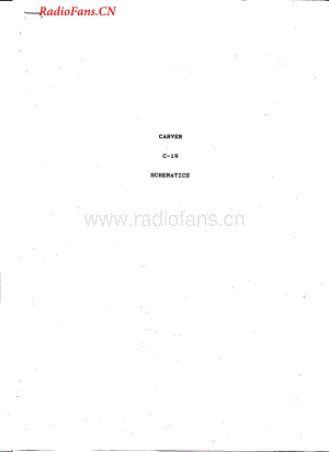 Carver-C19-pre-sch维修电路图 手册.pdf
