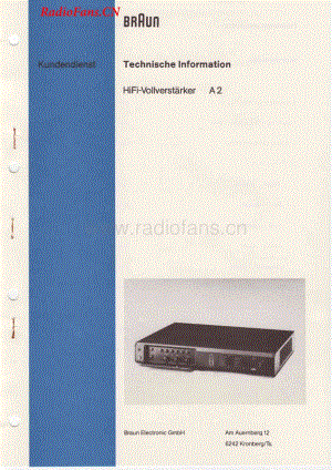 Braun-A2-int-sm维修电路图 手册.pdf