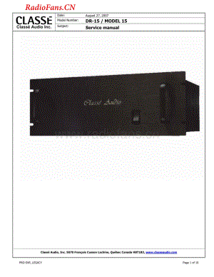Classe-Model15-pwr-sm维修电路图 手册.pdf