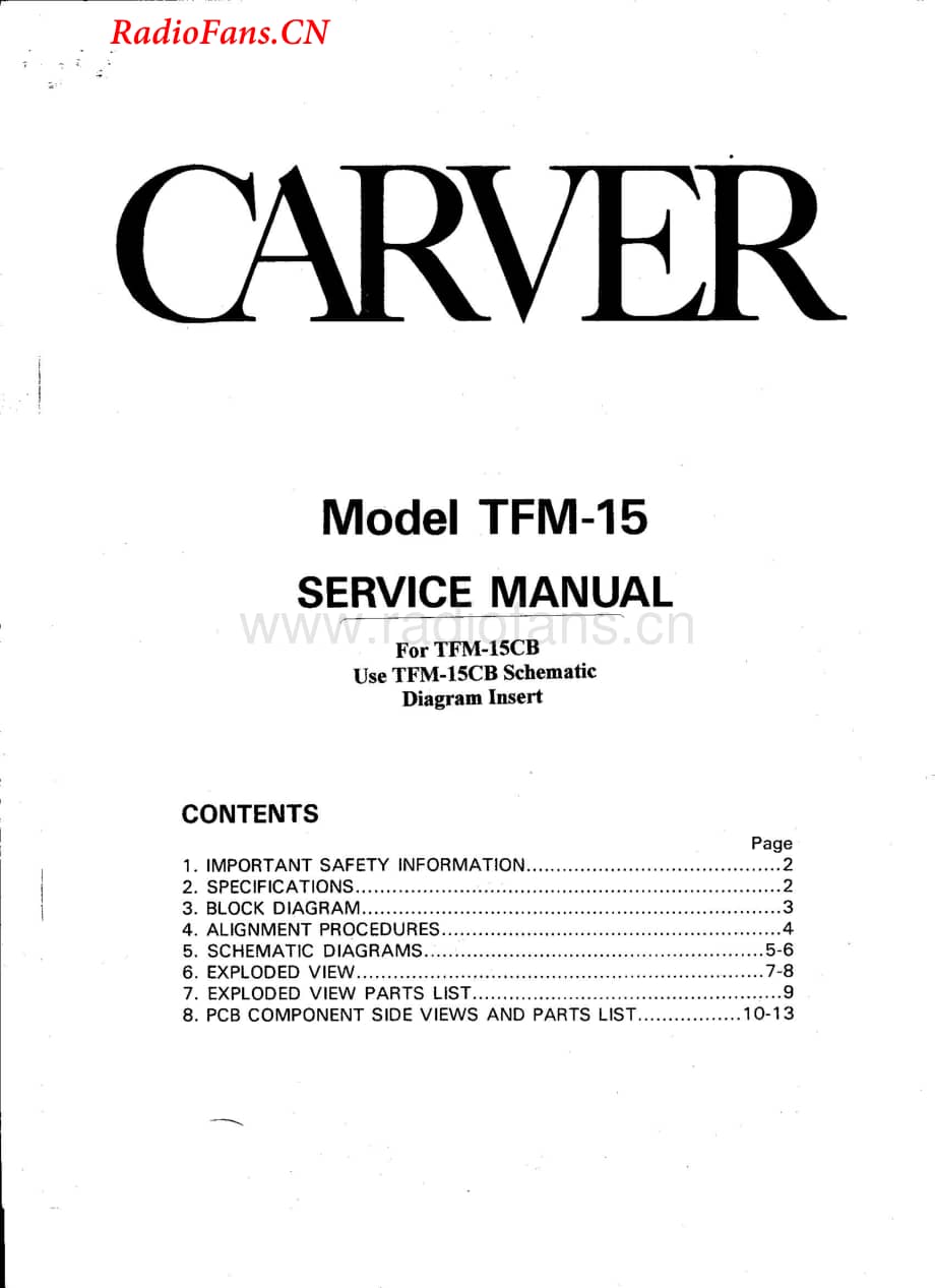 Carver-TFM15CB-pwr-sch维修电路图 手册.pdf_第1页