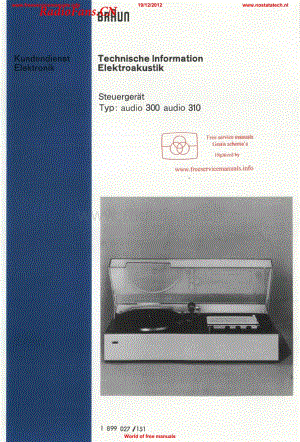 Braun-Audio310-rec-sm维修电路图 手册.pdf