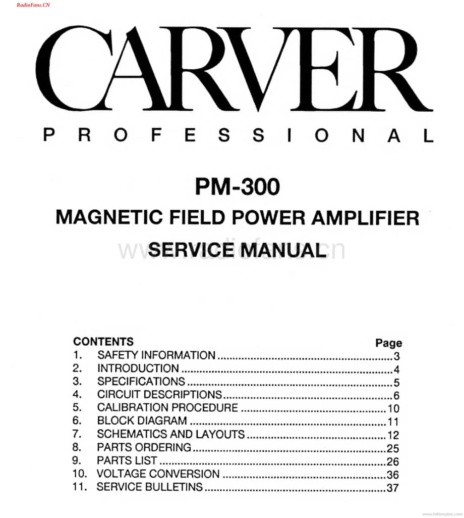 Carver-PM300-pwr-sch维修电路图 手册.pdf_第1页
