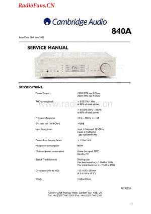 Cambridge-840A-int-sm维修电路图 手册.pdf