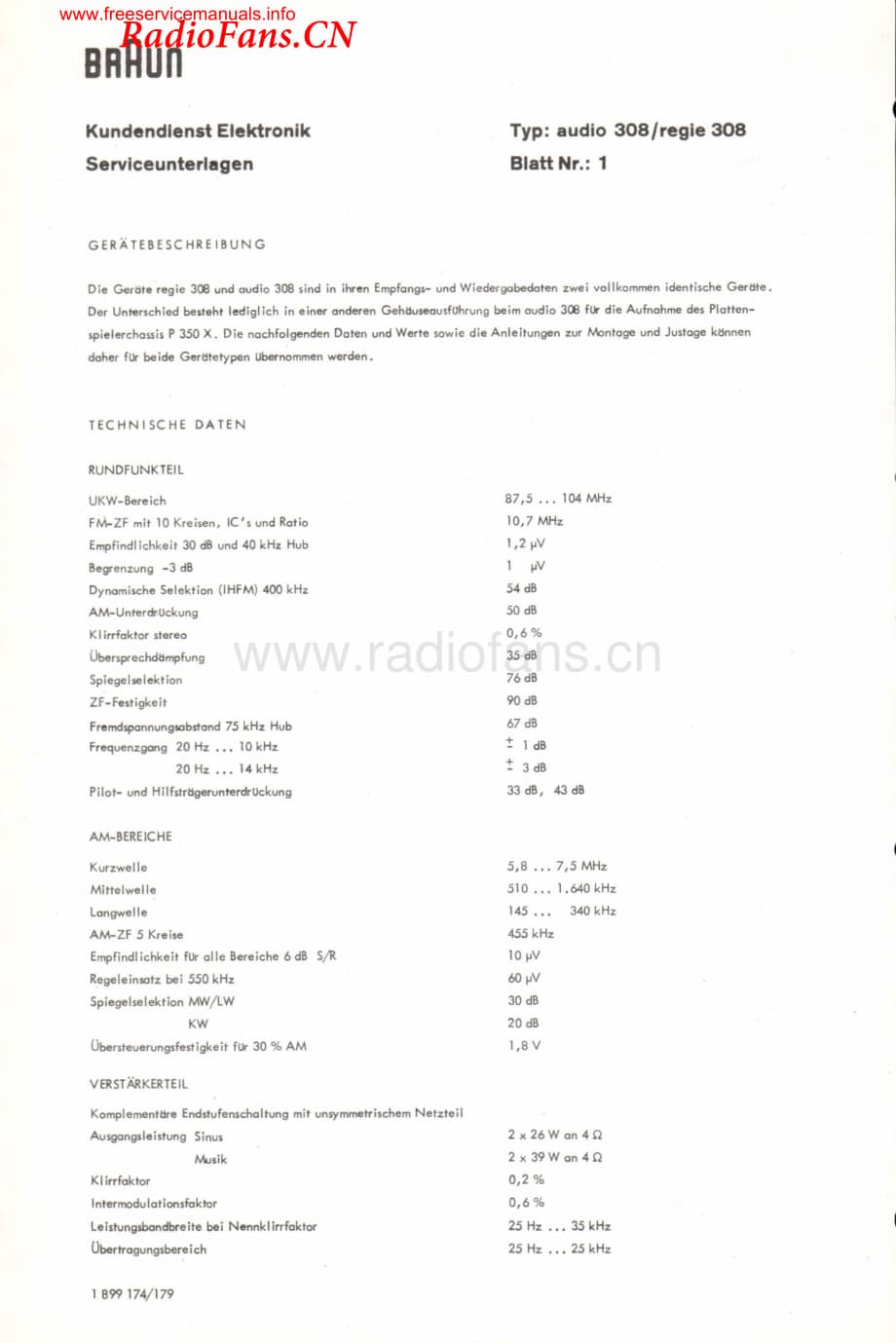 Braun-Audio308-rec-sm维修电路图 手册.pdf_第3页
