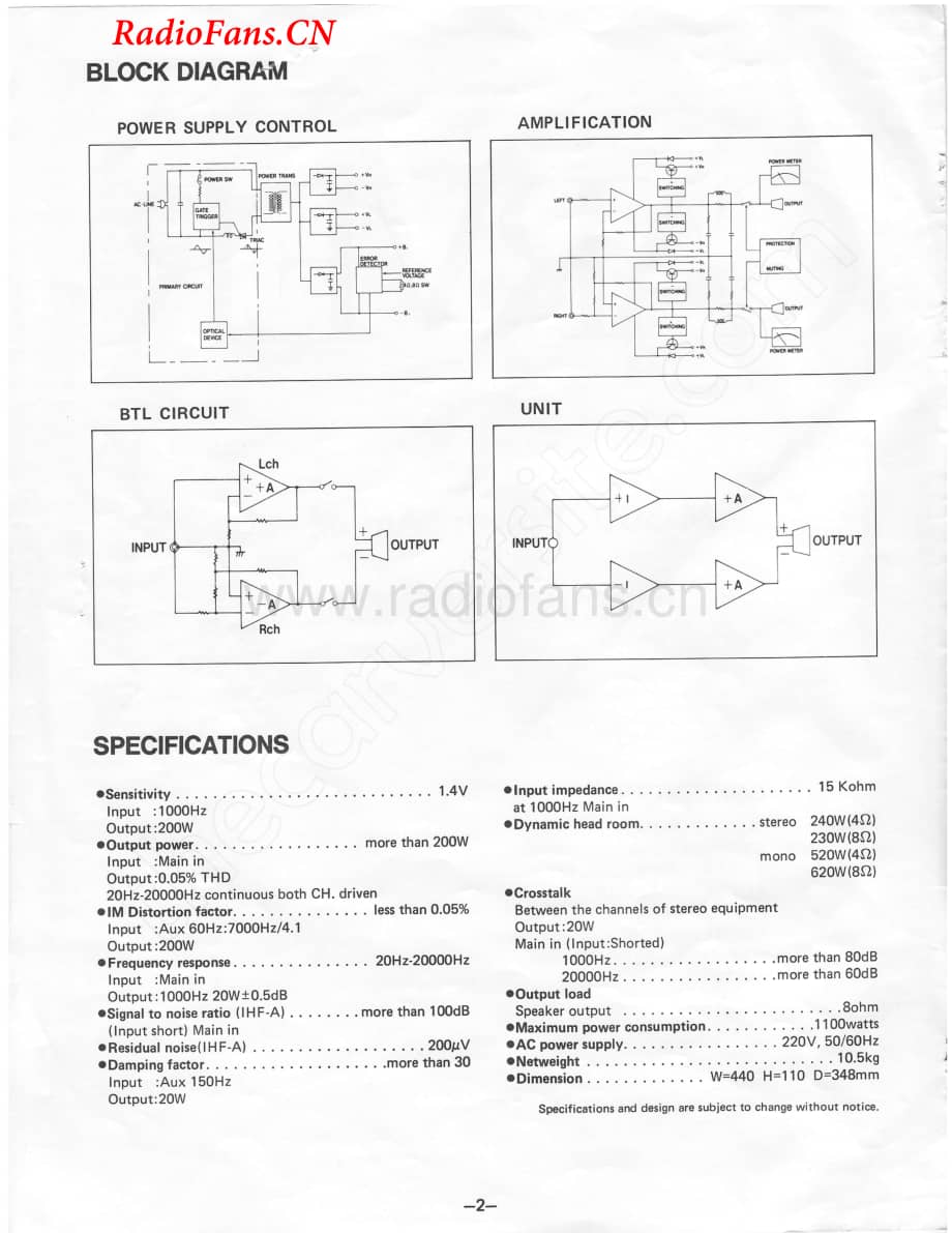 Carver-M500-pwr-sm维修电路图 手册.pdf_第3页