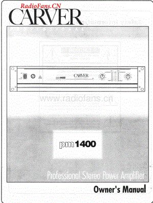 Carver-PM140-pwr-om维修电路图 手册.pdf