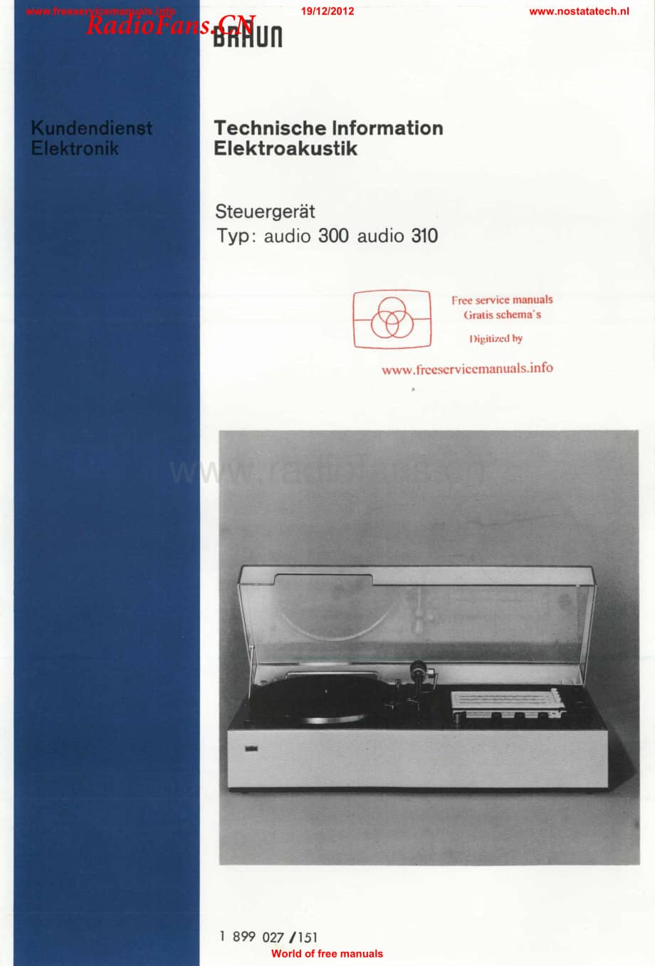 Braun-Audio300-rec-sm维修电路图 手册.pdf_第1页