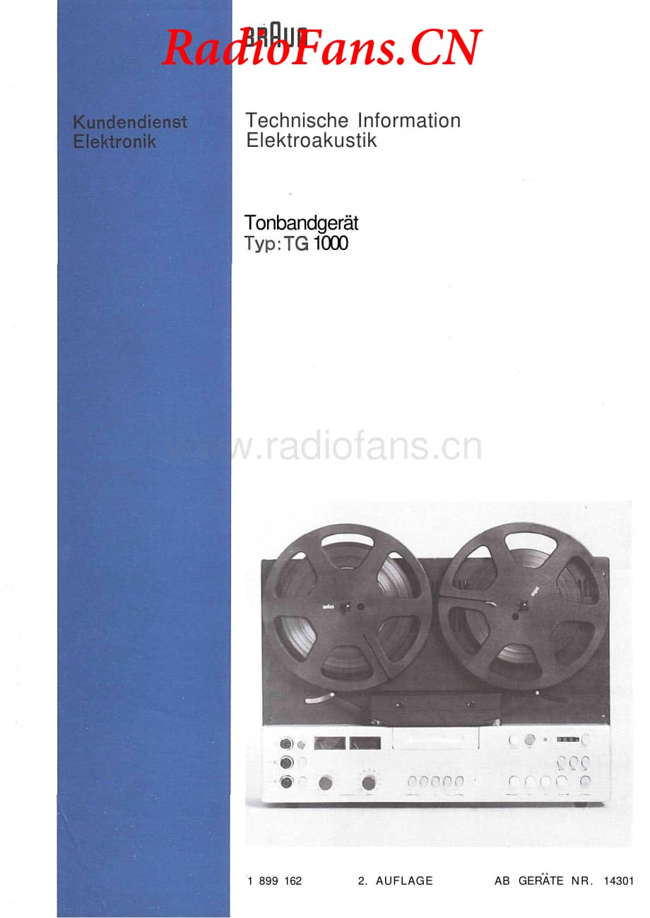 Braun-TG1000-tape-sm维修电路图 手册.pdf_第1页