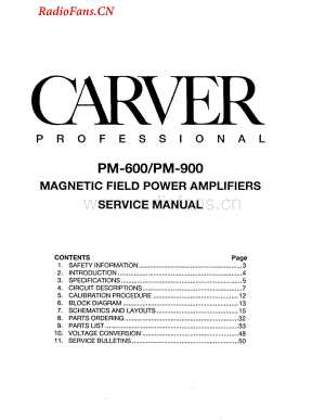 Carver-PM900-pwr-sm维修电路图 手册.pdf